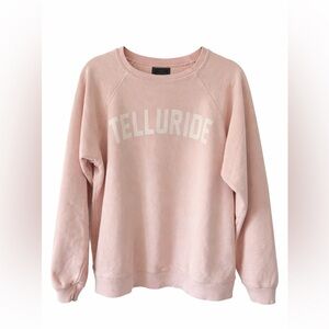 RetroBrand Telluride Graphic Sweatshirt Women’s Large Pink Raglan Pullover